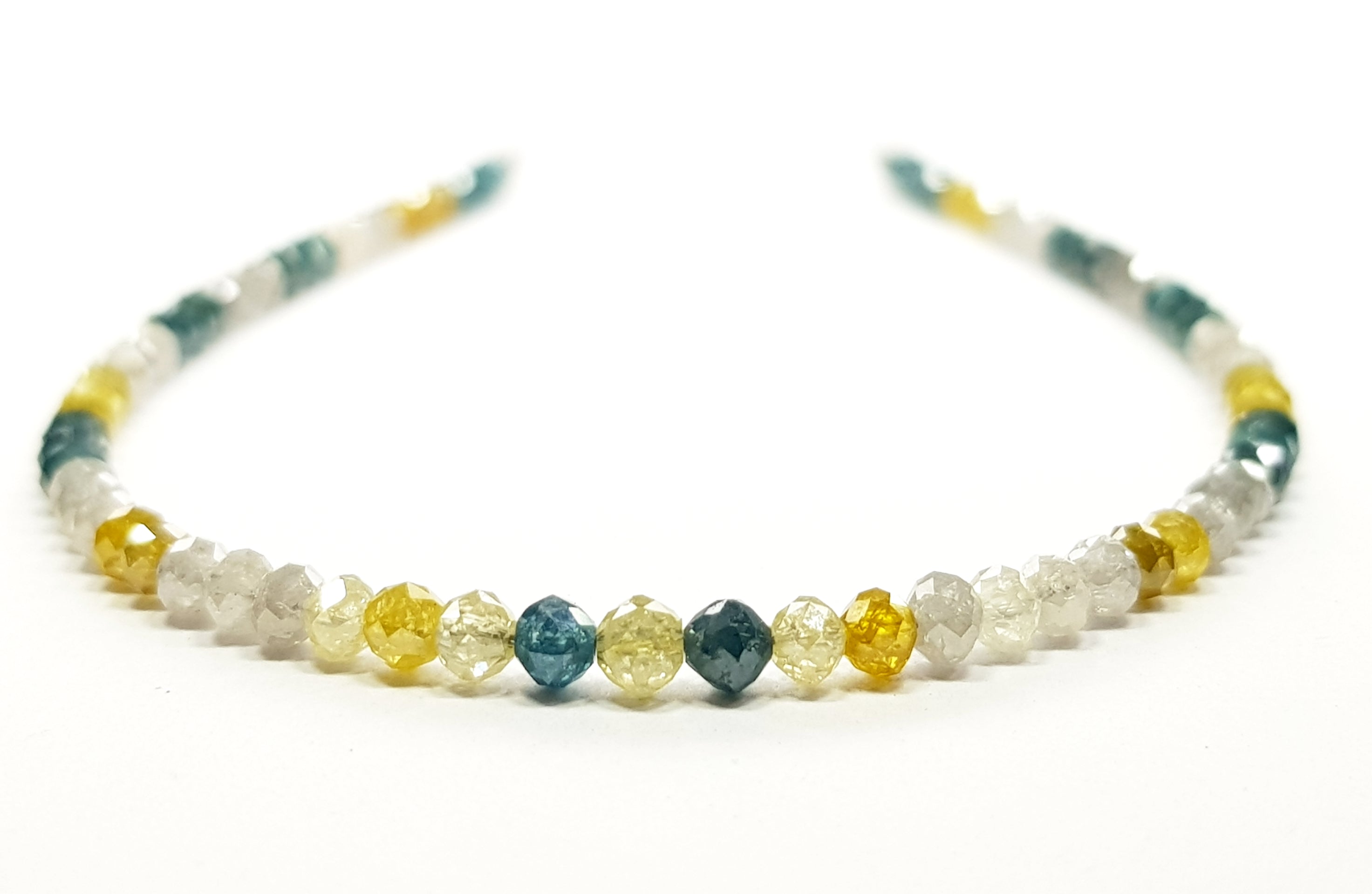 15 Carat Natural Round Polished Multy Color Loose Diamond Beads 16" Inch Shree Diamond Mfg